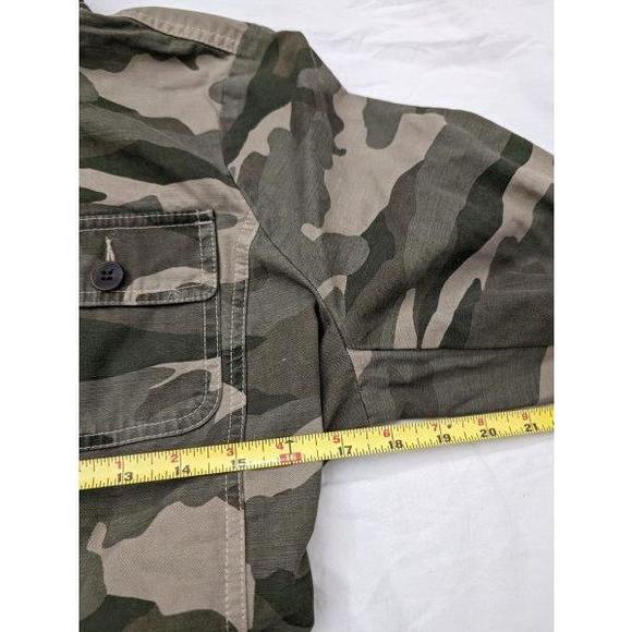NWOT TALBOTS Cotton Jacket Button-up Camo Cargo Sz XL - Picture 6 of 9